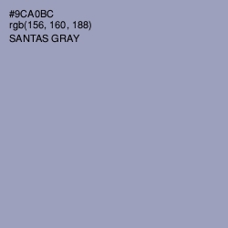 #9CA0BC - Santas Gray Color Image